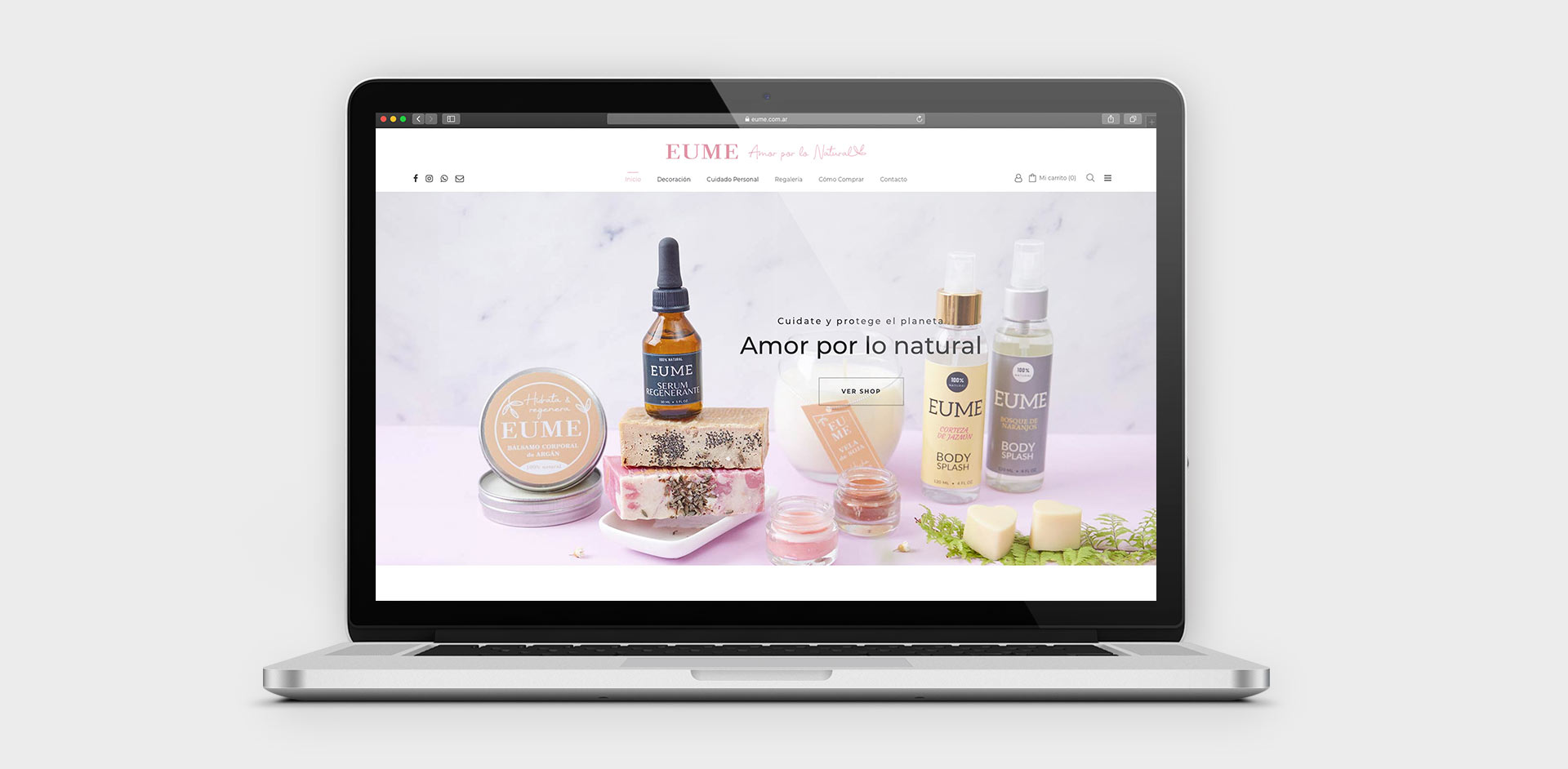 Diseño y desarrollo de una tienda online / ecommerce para Eume cosmética natural. By OKD Estudio